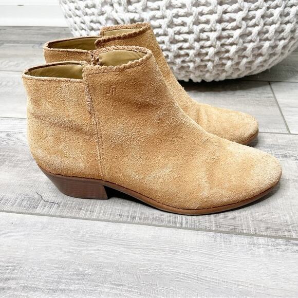 Jack Rogers Bailee Suede Ankle Booties Chestnut Tan Size 8M - Picture 2 of 10